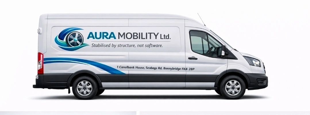 Aura Mobility Ltd branded service vehicle showing company livery